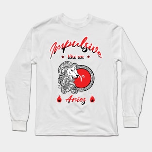 Zodiac attributes: Aries white Long Sleeve T-Shirt